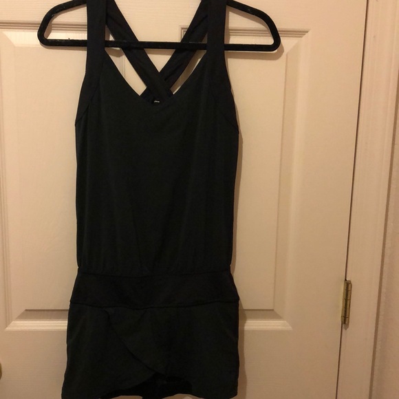 lululemon athletica Pants - Lululemon Run For Your Money Black Romper, Size 2